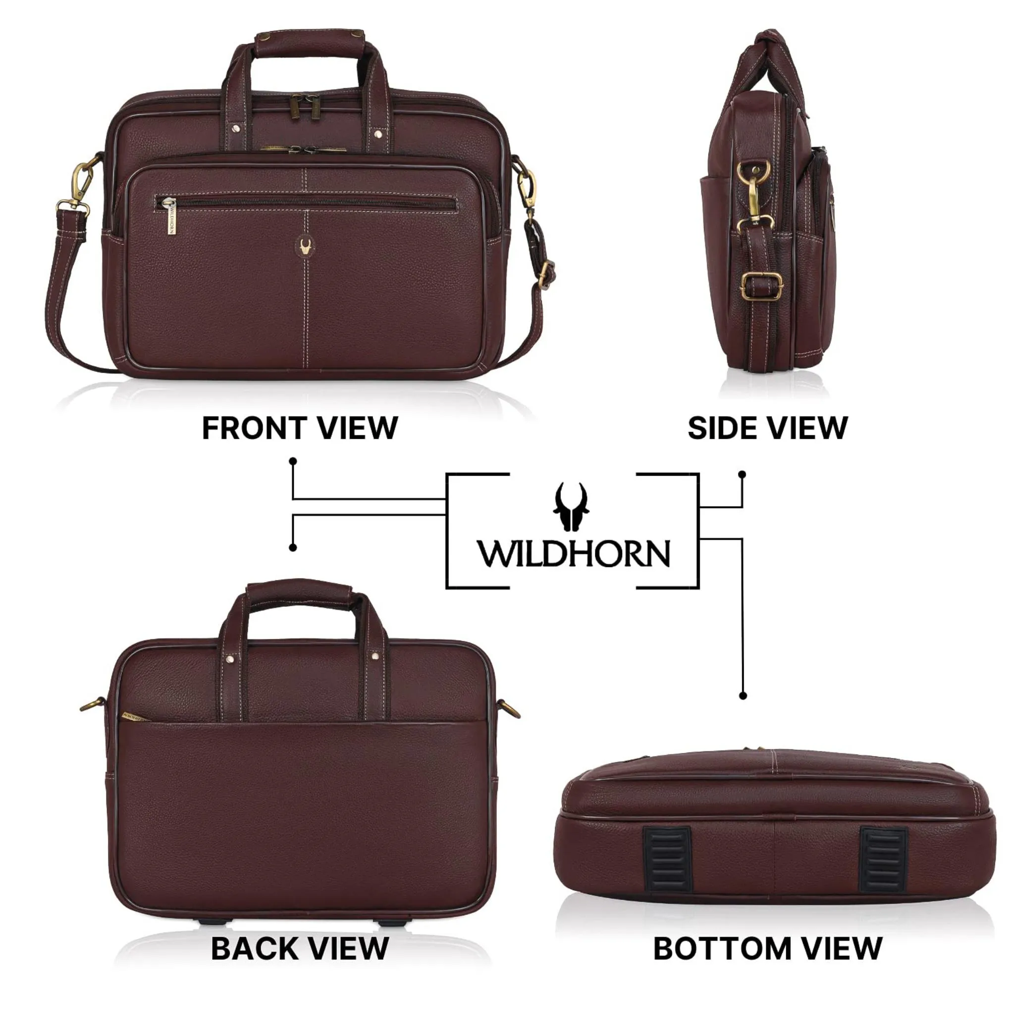STANFORD Leather Laptop Messenger Bag for Men
