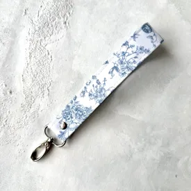 Vintage floral  - Fabric Keychain Wristlet