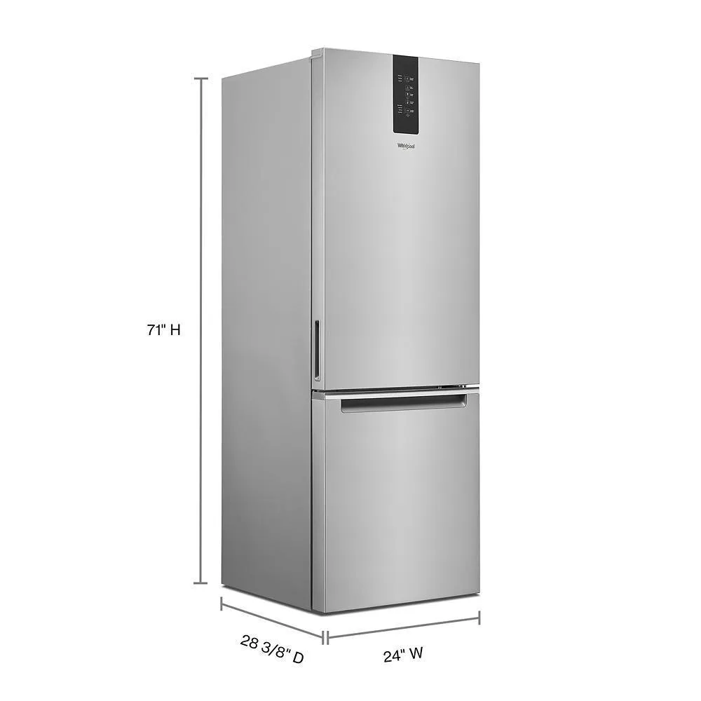 Whirlpool WRB543CMJZ 24-inch Wide Garage-Ready Bottom-Freezer Refrigerator - 12.9 cu. ft.