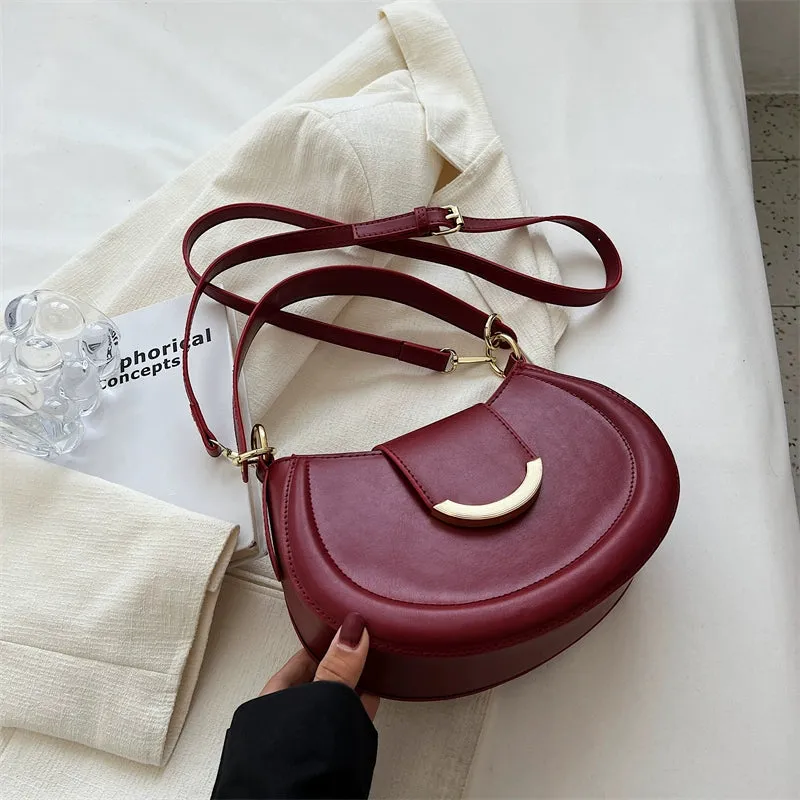 Women's Bag Retro Spring/Summer Popular Hot-Selling Product Saddle Bag