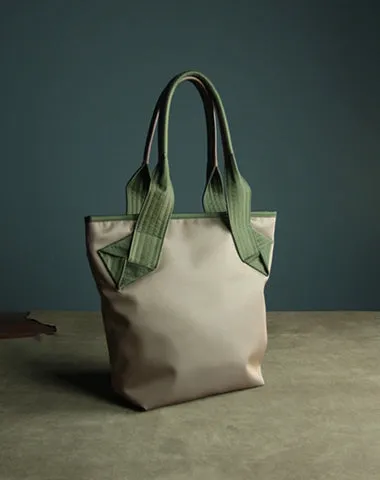 Womens Dark Gray Nylon Shoulder Tote Bags Best Dark Gray Nylon Tote Handbag Shopper Bags Purse for Ladies